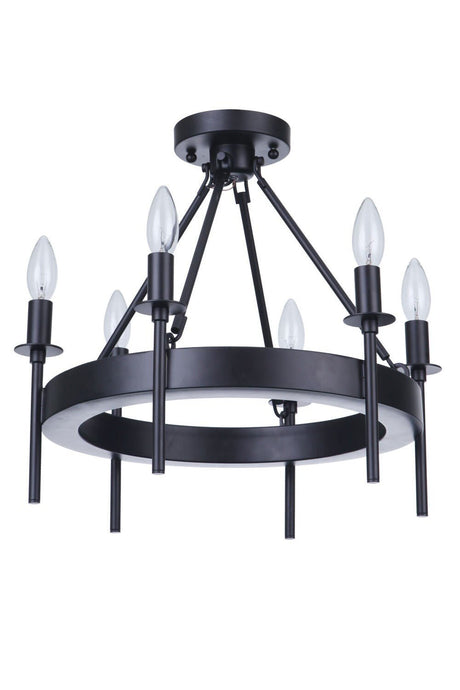 Craftmade 54356 Larrson 6 Light Semi Flush