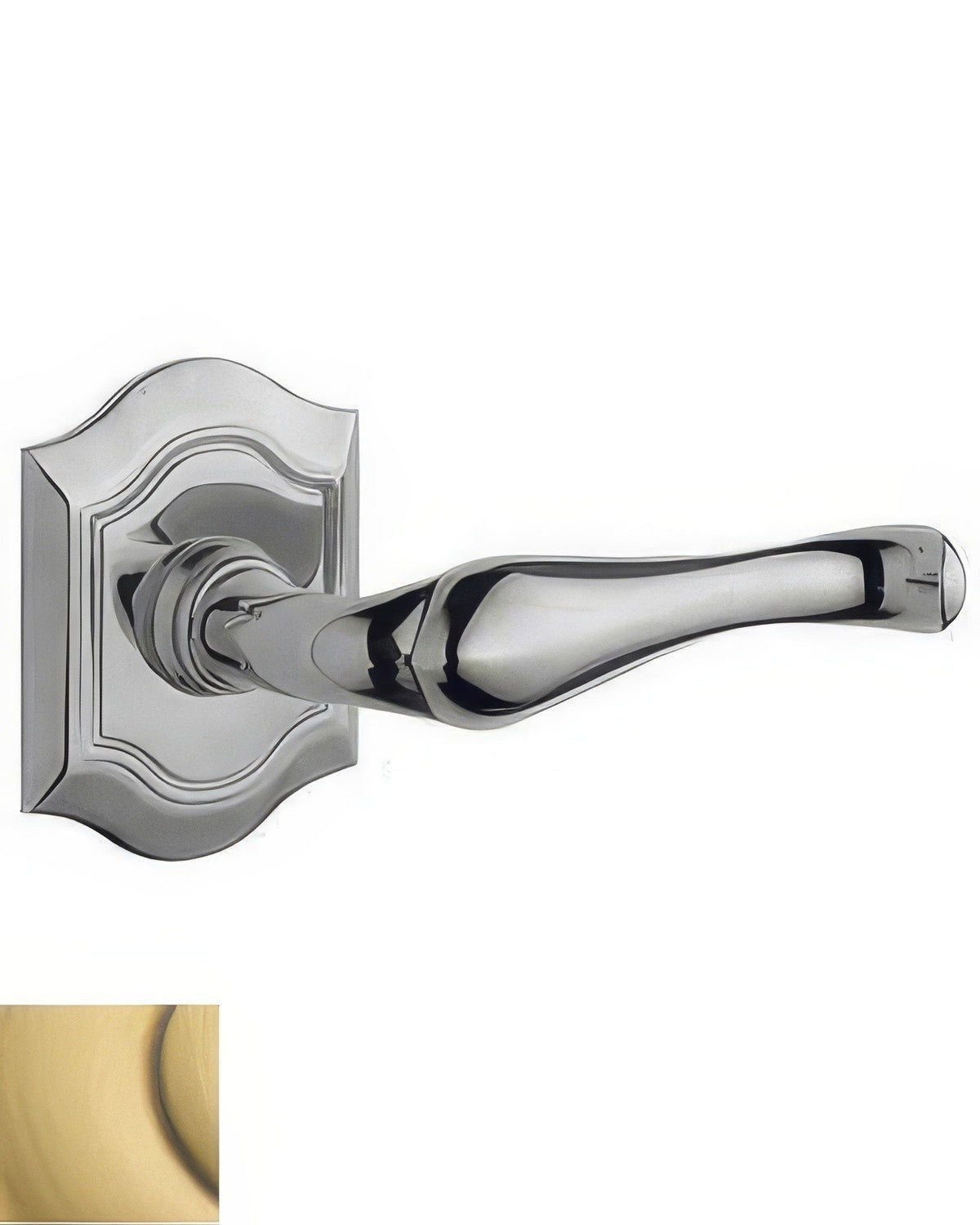 Baldwin 5447V060RMR satin brass and brown dummy door lever