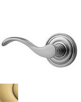 Baldwin 5455V060LMR satin brass and brown single dummy