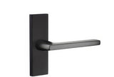 Emtek 5507HLOUS19LH flat black passage door lever