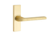 Emtek 5507HLOUS4LH satin brass passage door lever