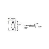 Baldwin 5510050FSTR satin brass and black latchbolt