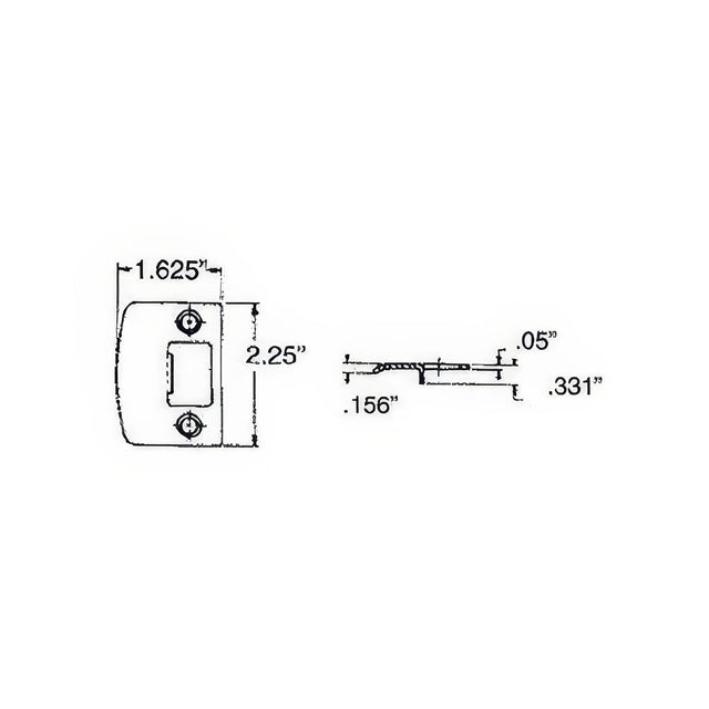 Baldwin 5510151FSTR antique nickel latchbolt