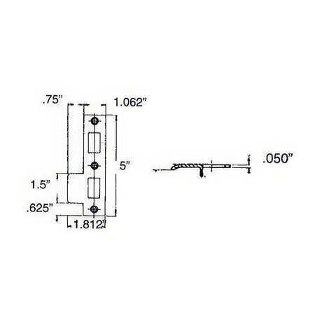 Baldwin 5528003L lifetime polished brass strike plate