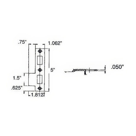 Baldwin 5528003R lifetime polished brass strike plate