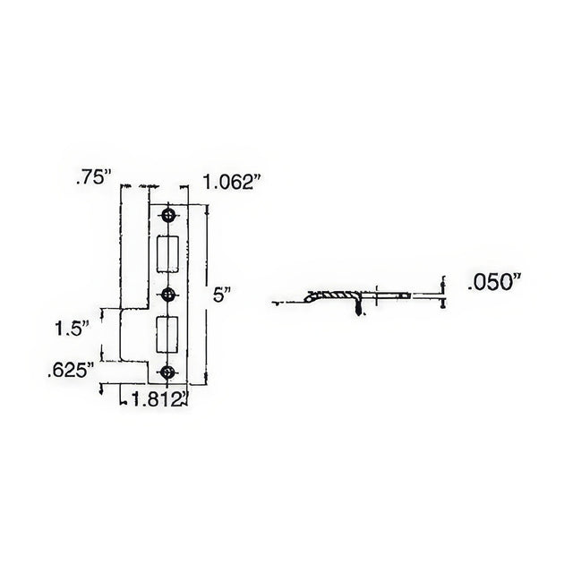 Baldwin 5528003R lifetime polished brass strike plate