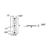 Baldwin 5528260L polished chrome strike plate