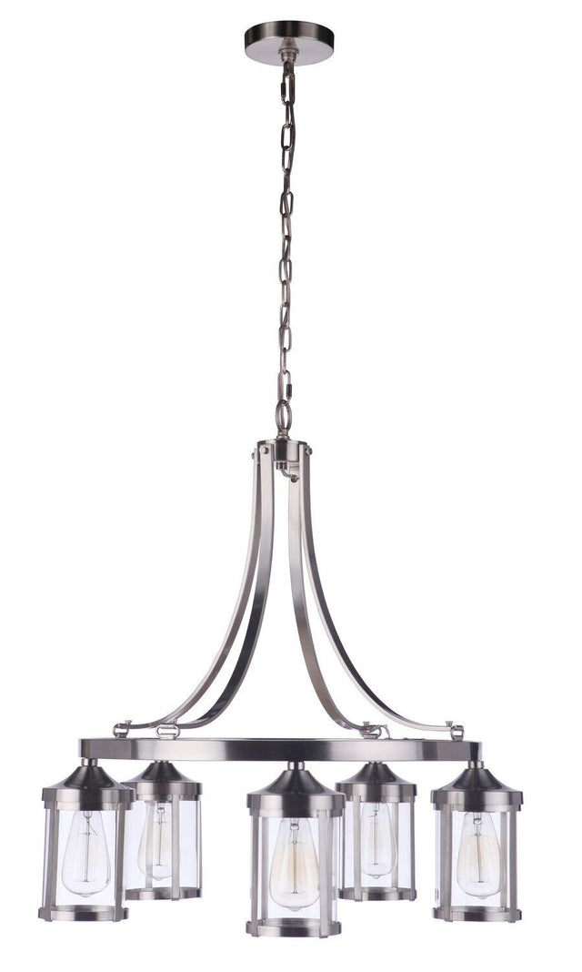 Craftmade 55325-BNK brushed polished nickel chandelier