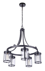 Craftmade 55325-FB flat black chandelier