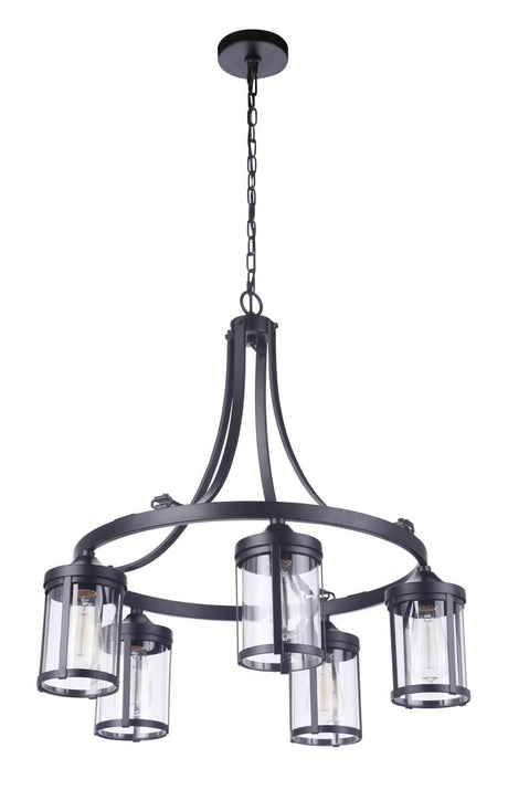 Craftmade 55325-FB flat black chandelier