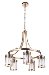 Craftmade 55325-SB satin brass chandelier