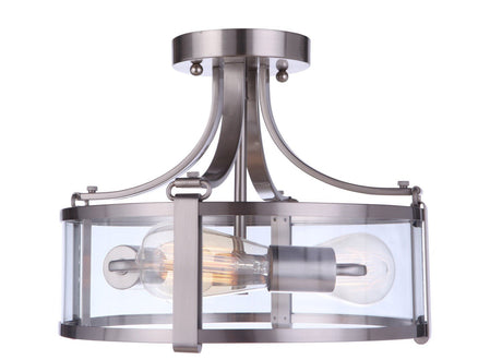 Craftmade 55353-BNK brushed polished nickel semi flush