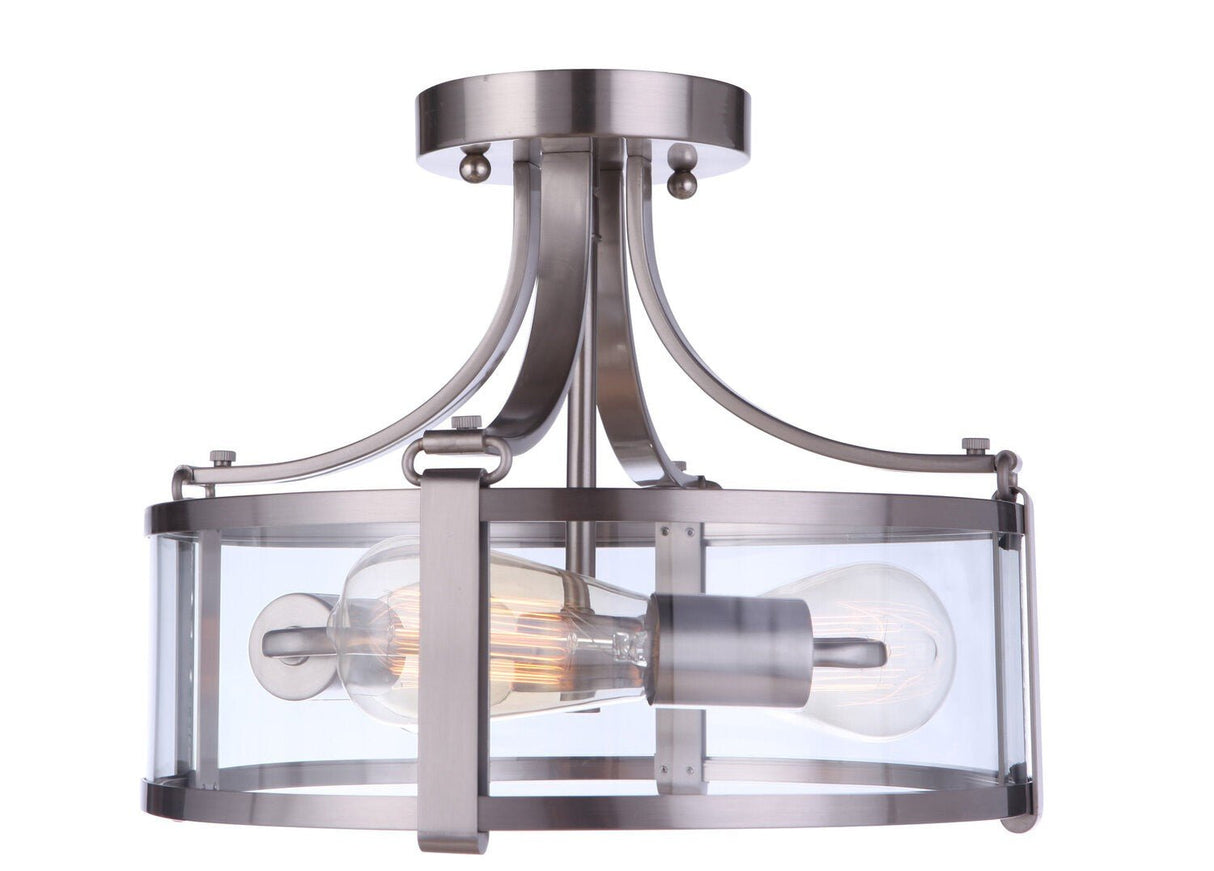 Craftmade 55353-BNK brushed polished nickel semi flush