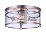 Craftmade 55383-BNK Elliot 3 Light Flushmount Brushed Polished Nickel