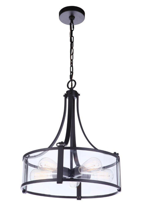 Craftmade 55395-FB flat black pendant