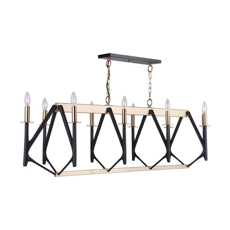 Craftmade 55570-FBSB-SB The Reserve 10 Light Island Flat Black / Painted Nickel