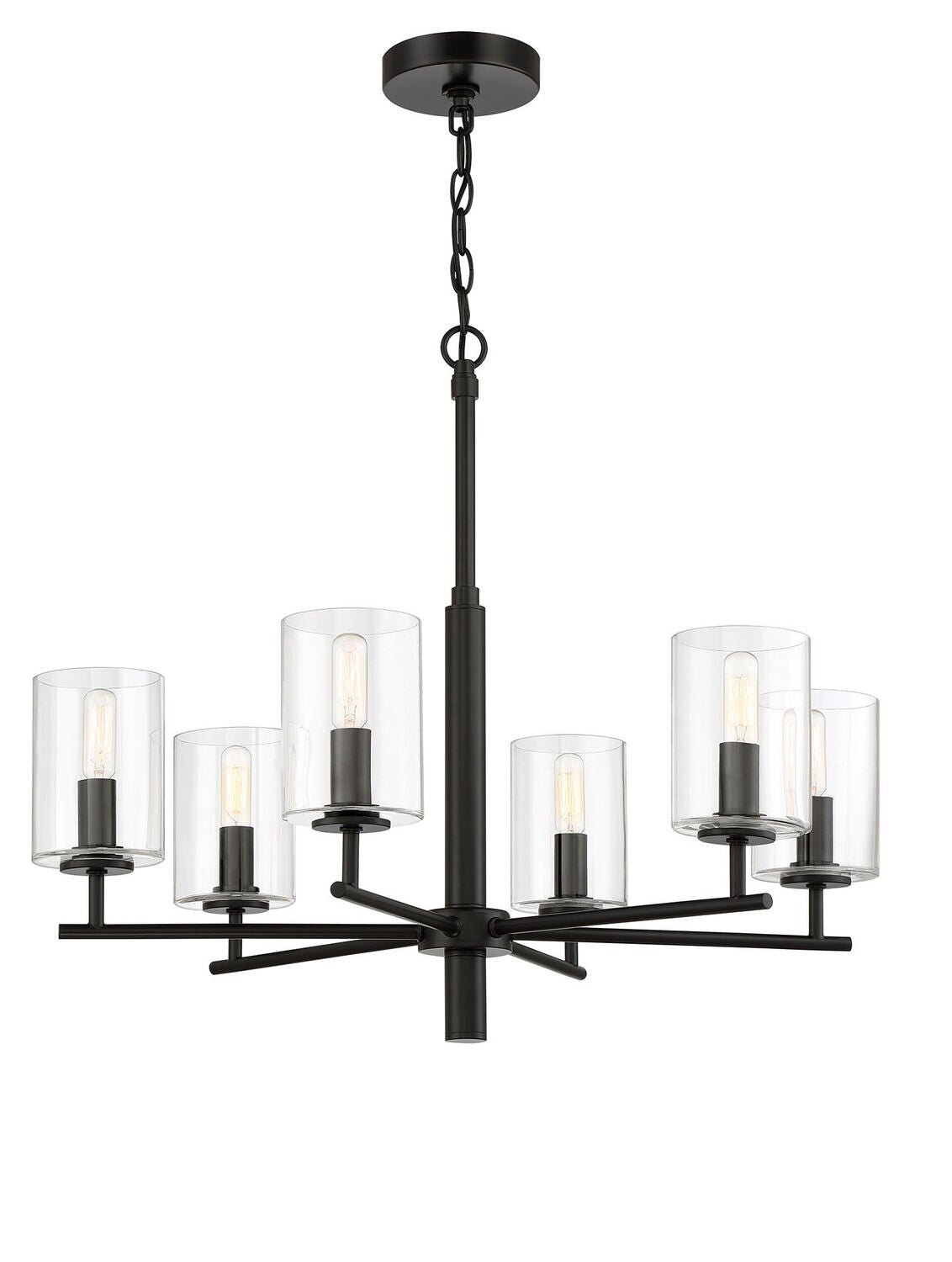 Craftmade 55626-FB flat black chandelier