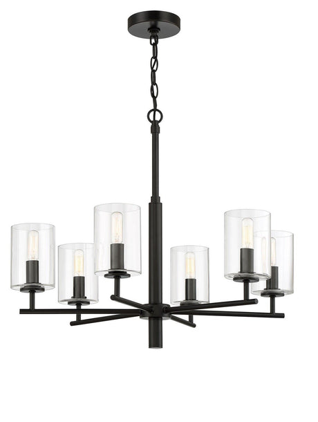 Craftmade 55626-FB flat black chandelier