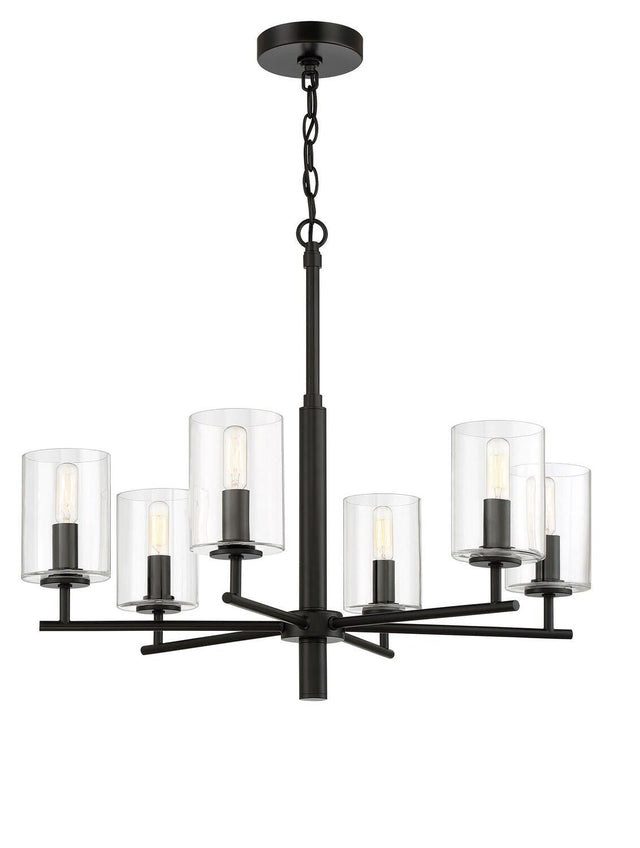 Craftmade 55626-FB flat black chandelier