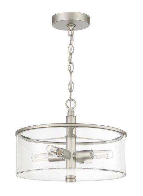Craftmade 55654-SN satin nickel convertible semi flush