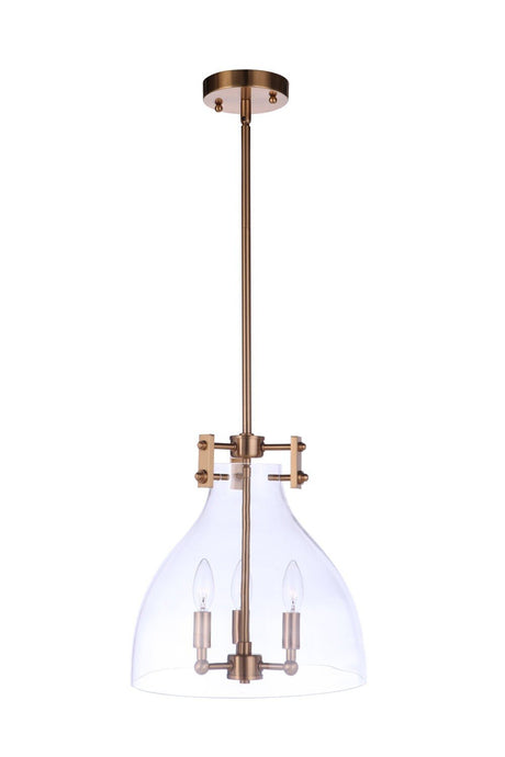 Craftmade 55893-SB satin brass pendant