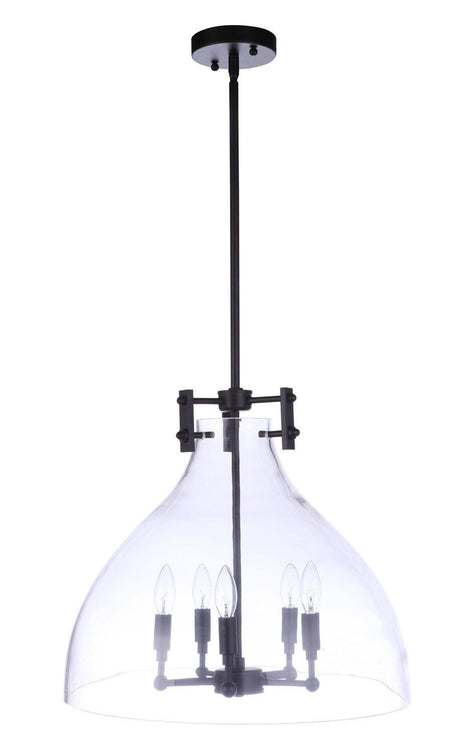 Craftmade 55895-FB flat black pendant