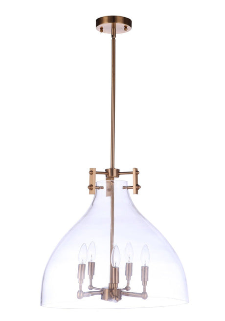 Craftmade 55895-SB satin brass pendant