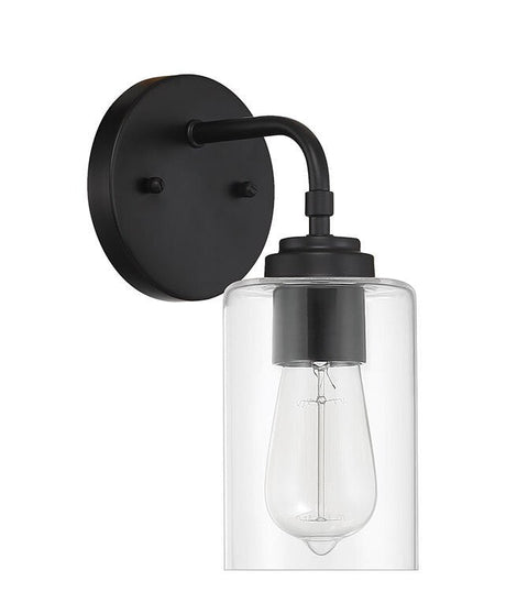 Craftmade 56001-FB flat black wall sconce
