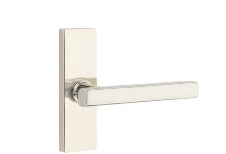 Emtek 5607FRLUS14LH polished nickel lifetime privacy door lever