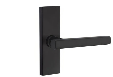 Emtek 5607FRLUS19LH flat black privacy door lever
