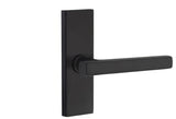 Emtek 5607FRLUS19RH flat black privacy door lever