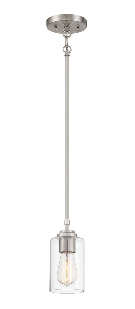 Craftmade 56091-BNK Stowe mini pendant in polished brass, additional view