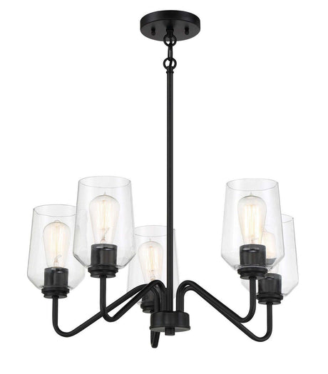Craftmade 56125-FB flat black chandelier