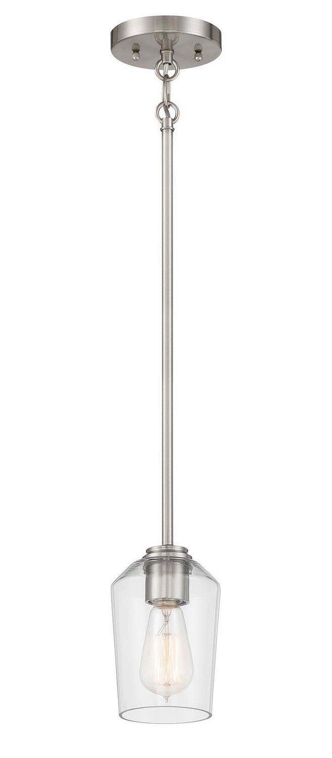 Craftmade 56191-BNK brushed polished nickel mini pendant