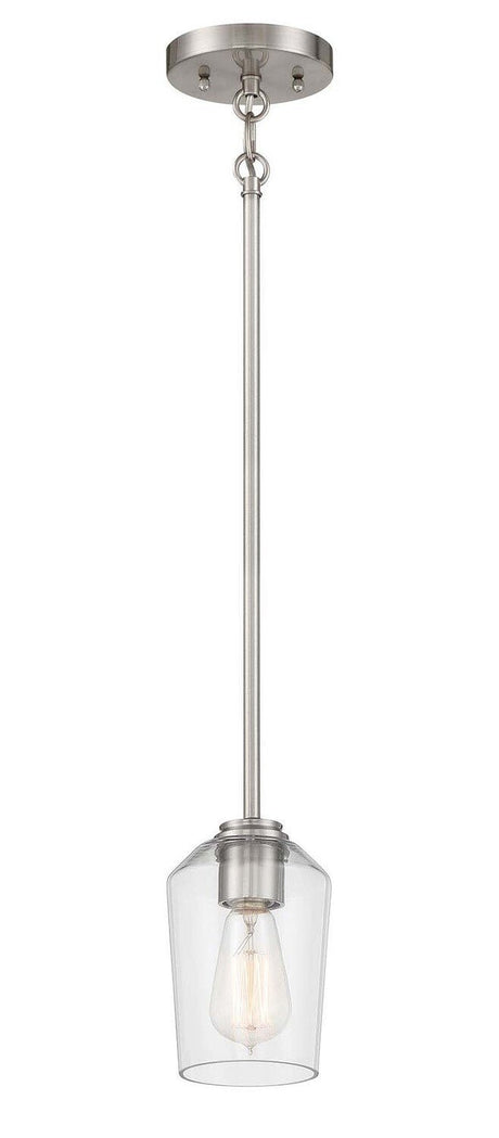 Craftmade 56191-BNK brushed polished nickel mini pendant