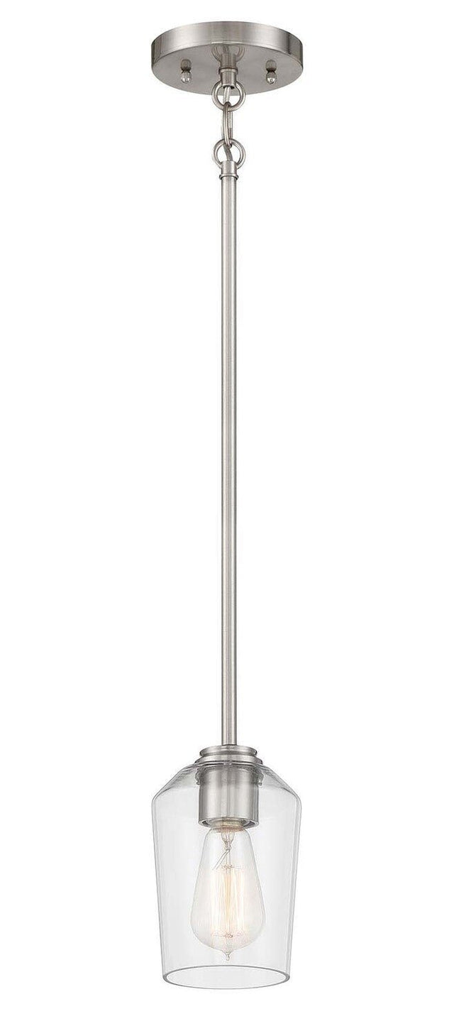 Craftmade 56191-BNK brushed polished nickel mini pendant
