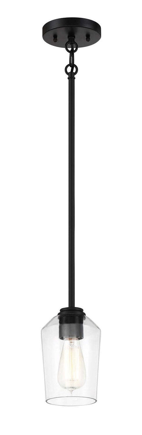 Craftmade 56191-FB flat black mini pendant