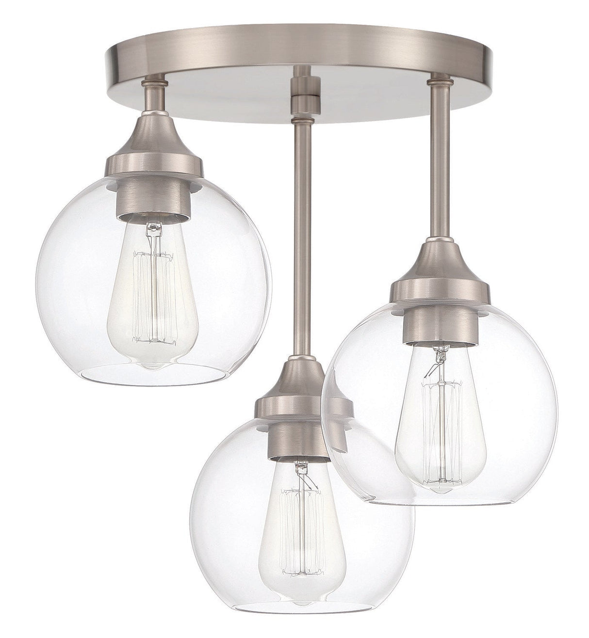 Craftmade 56253-BNK brushed polished nickel semi flush