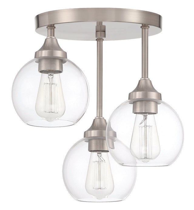 Craftmade 56253-BNK brushed polished nickel semi flush