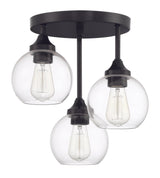 Craftmade 56253-FB flat black semi flush