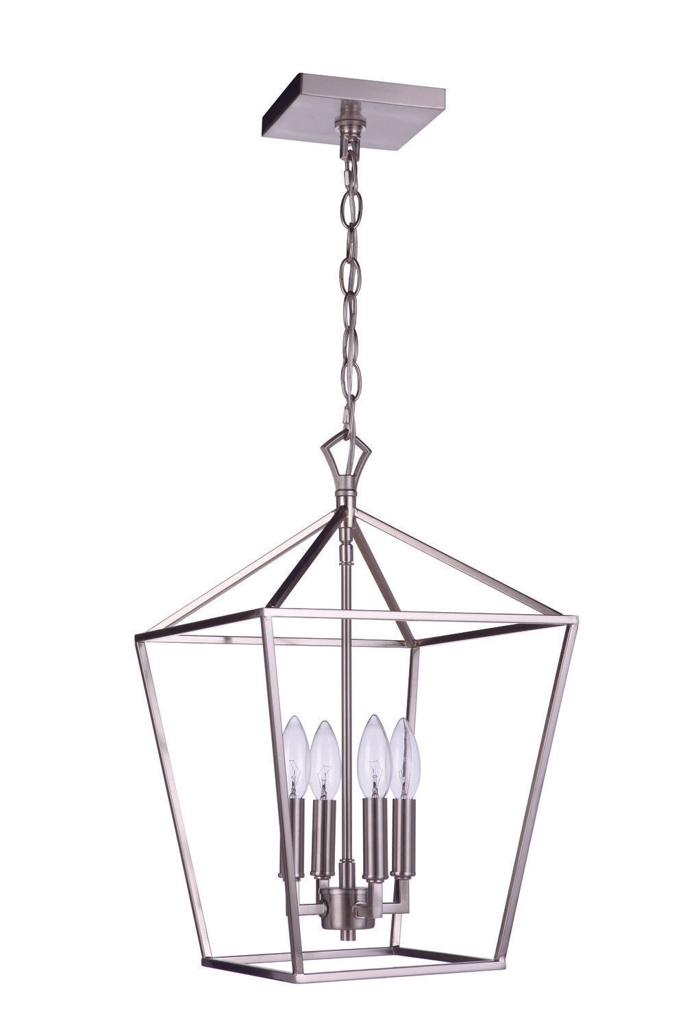 Craftmade 56334-BNK Flynt II 4 Light 12" Foyer Brushed Polished Nickel