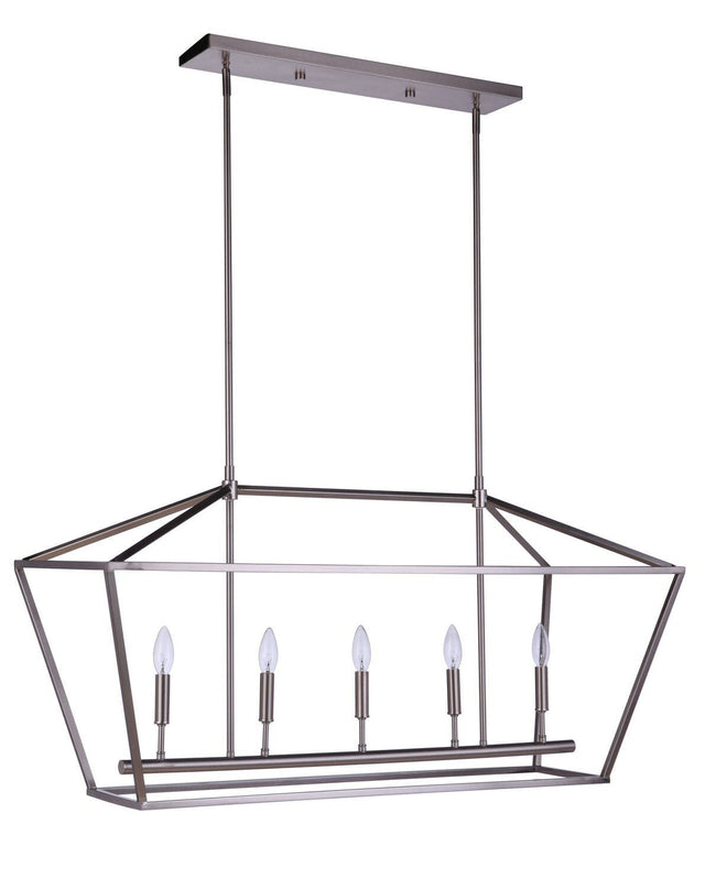 Craftmade 56375-BNK Flynt II island in polished brass, additional view