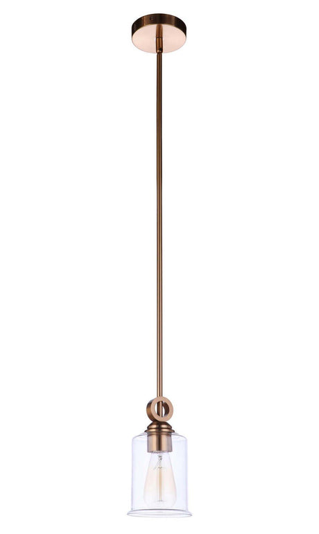 Craftmade 56491-SB Romero 1 Light Mini Pendant Satin Brass