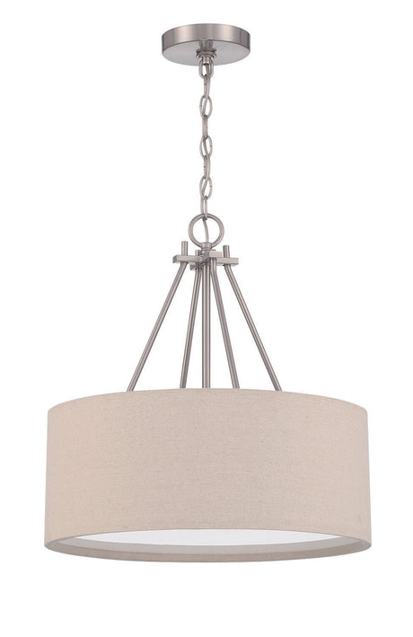 Craftmade 56593-BNK Duke 3 Light 18" Pendant Brushed Polished Nickel