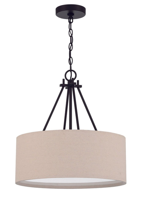 Craftmade 56593-FB Duke 3 Light 18" Pendant Flat Black
