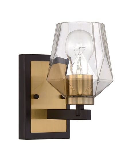 Craftmade 56901-FBSB flat black / satin brass wall sconce