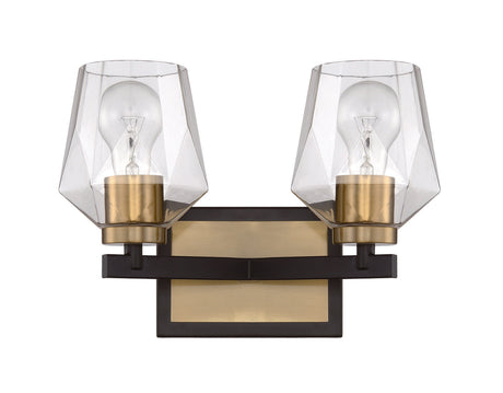 Craftmade 56902-FBSB flat black / satin brass vanity