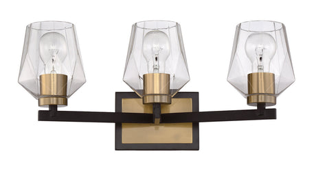 Craftmade 56903-FBSB flat black / satin brass vanity