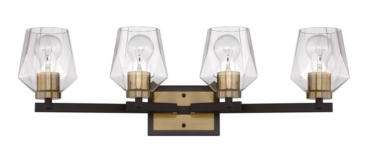 Craftmade 56904-FBSB flat black / satin brass vanity