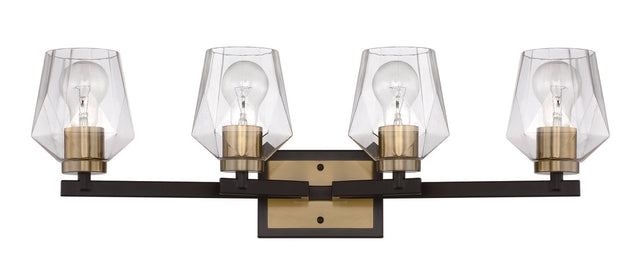 Craftmade 56904-FBSB flat black / satin brass vanity